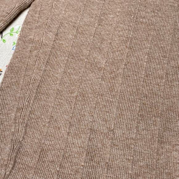 Universal Thread Ribbed Knit Wide Leg Pants Cropped Brown Small Lounge Casual - Picture 6 of 6